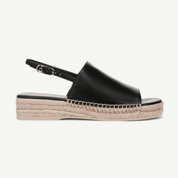 Franco Sarto Rune Slingback In Black Leather - Picture 2 of 5